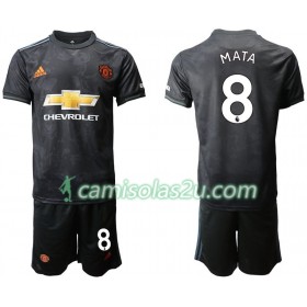 Camisolas de Futebol Manchester United Mata 8 Criança Equipamento 3ª 2019/20 Manga Curta